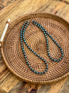 7mm Machine Made Navajo Pearls with 4mm Turquoise