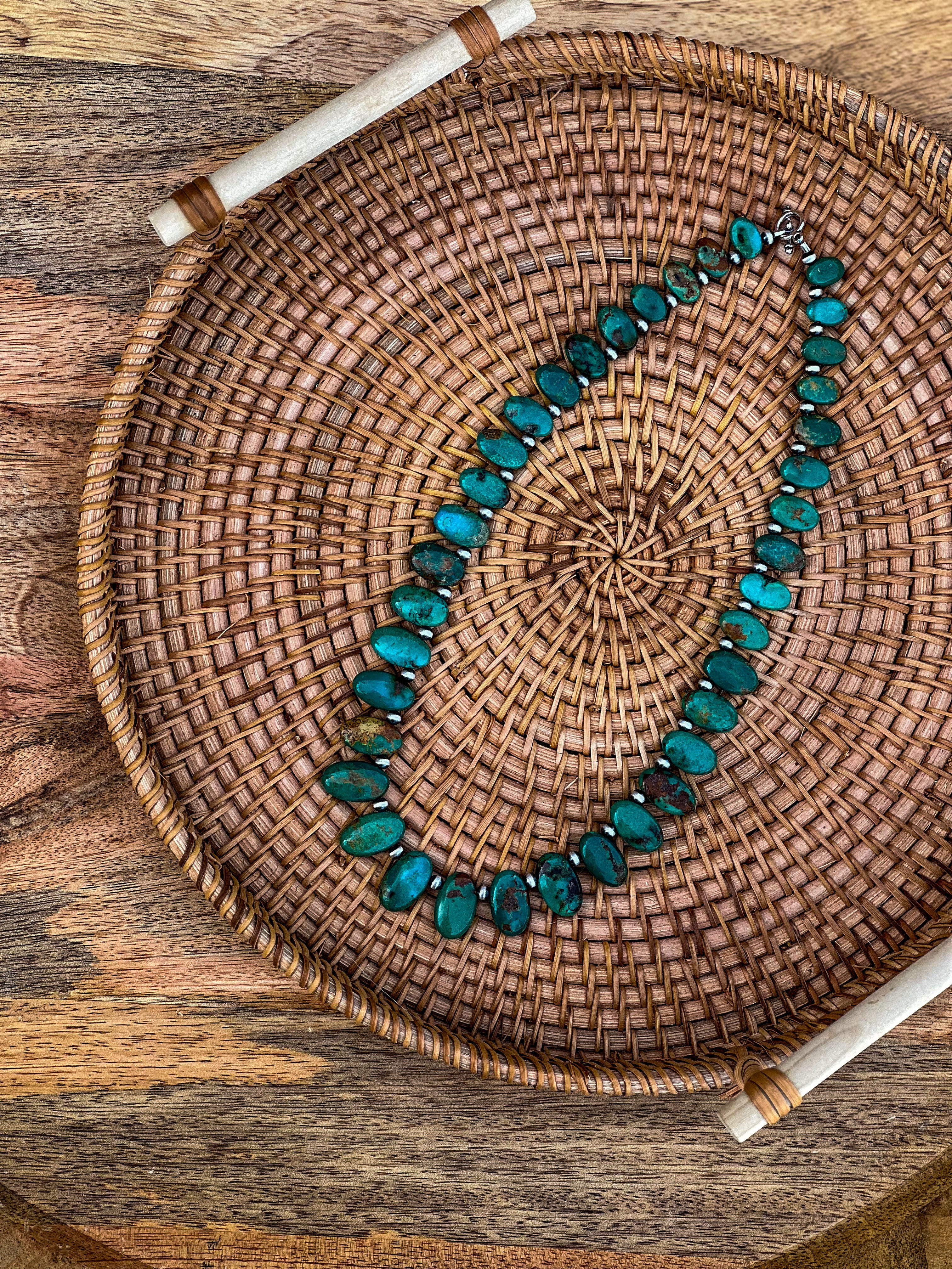 Graduated Turquoise Briolette Teardrop Necklace