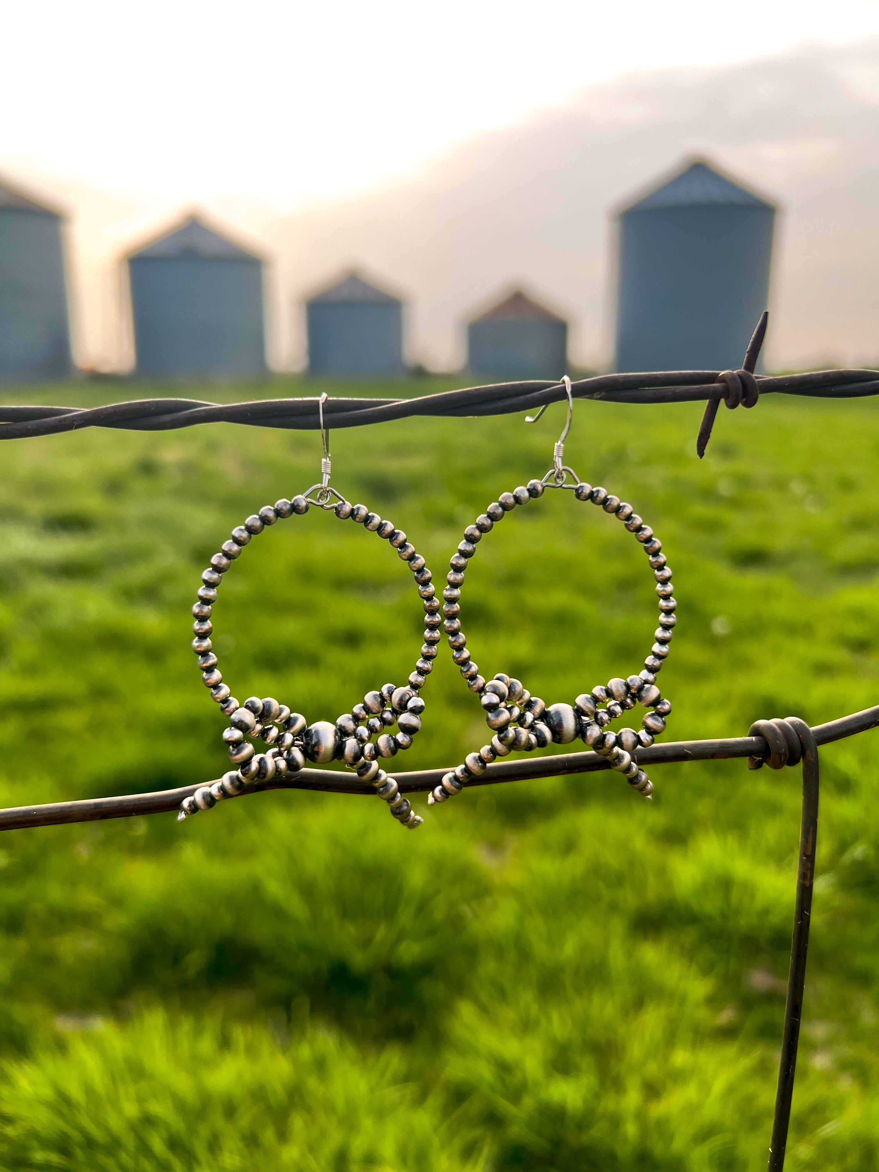 Navajo Pearl Bow Earrings