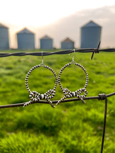 Navajo Pearl Bow Earrings