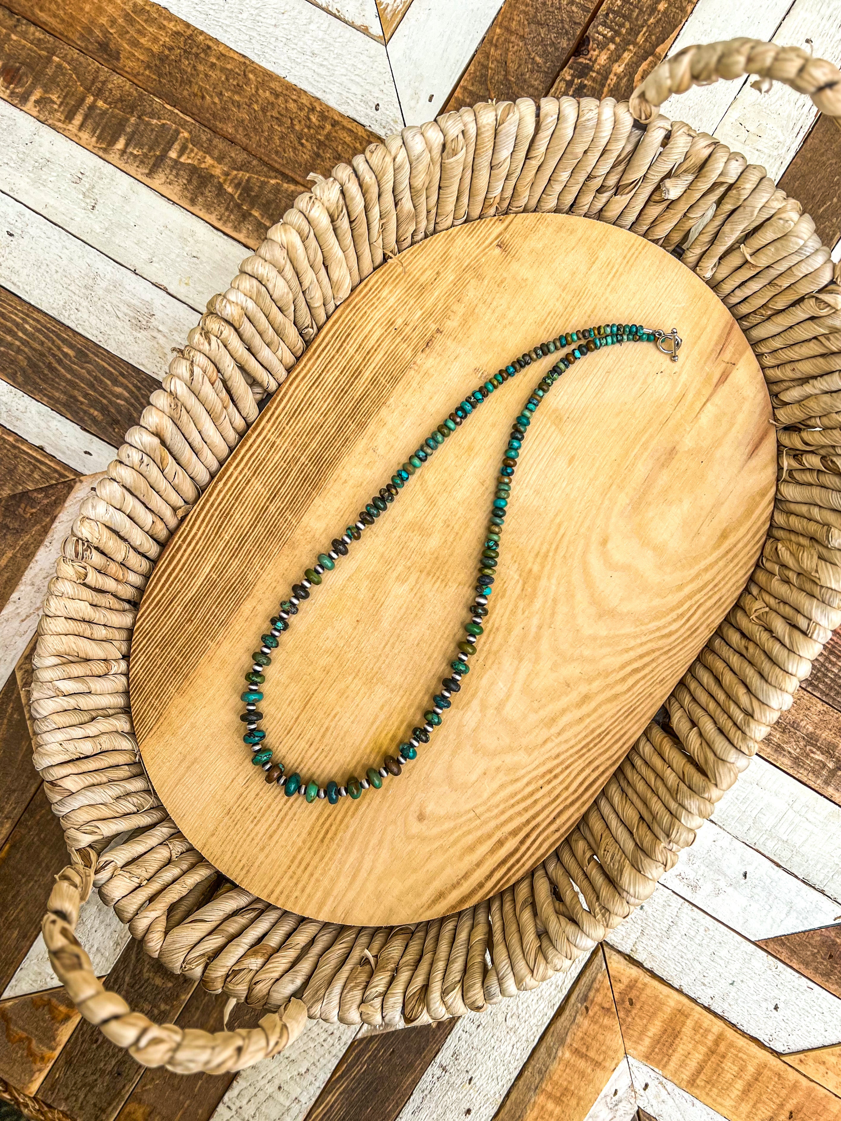Graduated Turquoise with 5mm Navajo Pearls