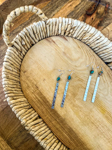 Spiny and Turquoise Dangle Earrings