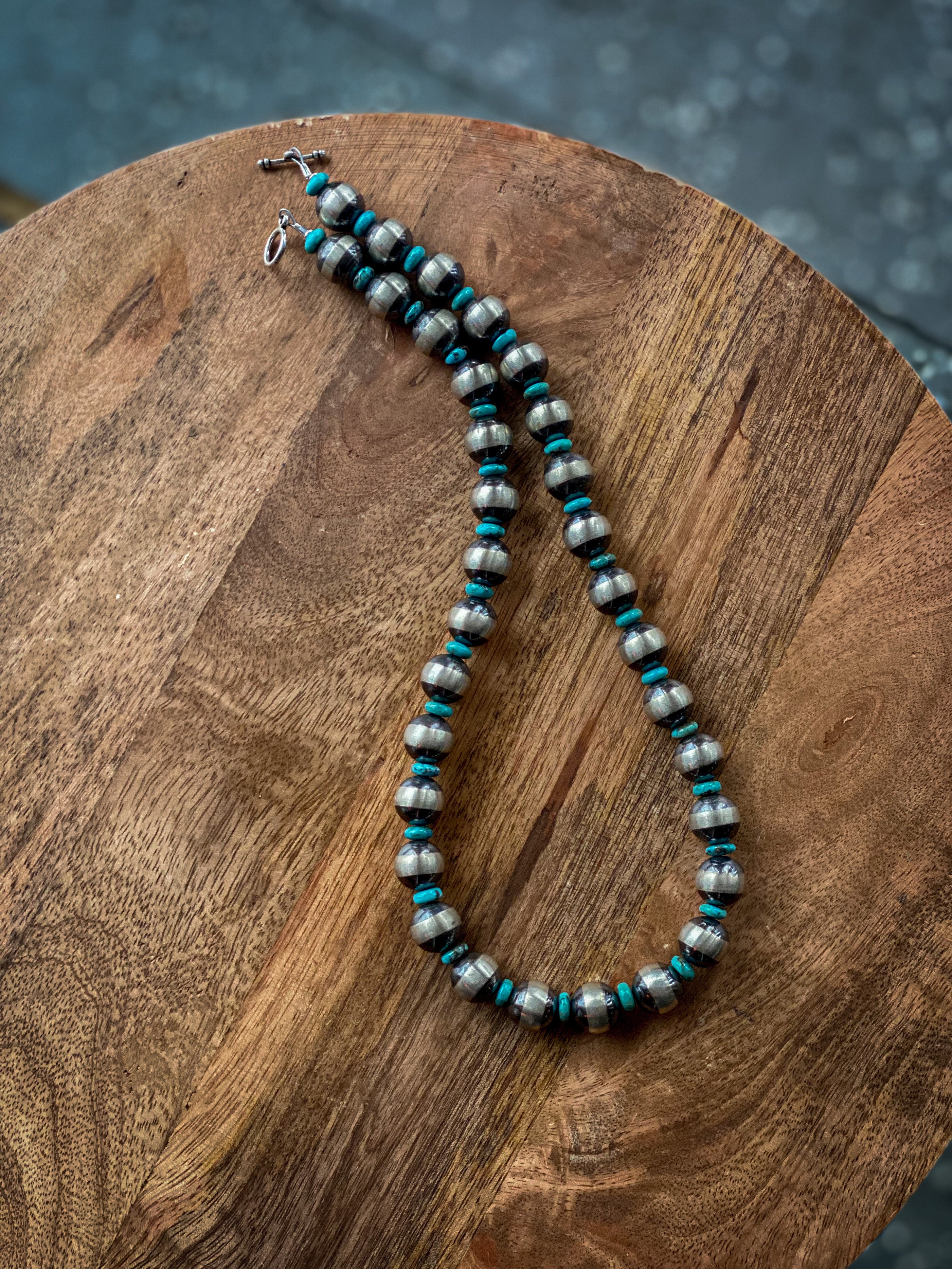 Mixed Navajo Pearl and Turquoise Necklace