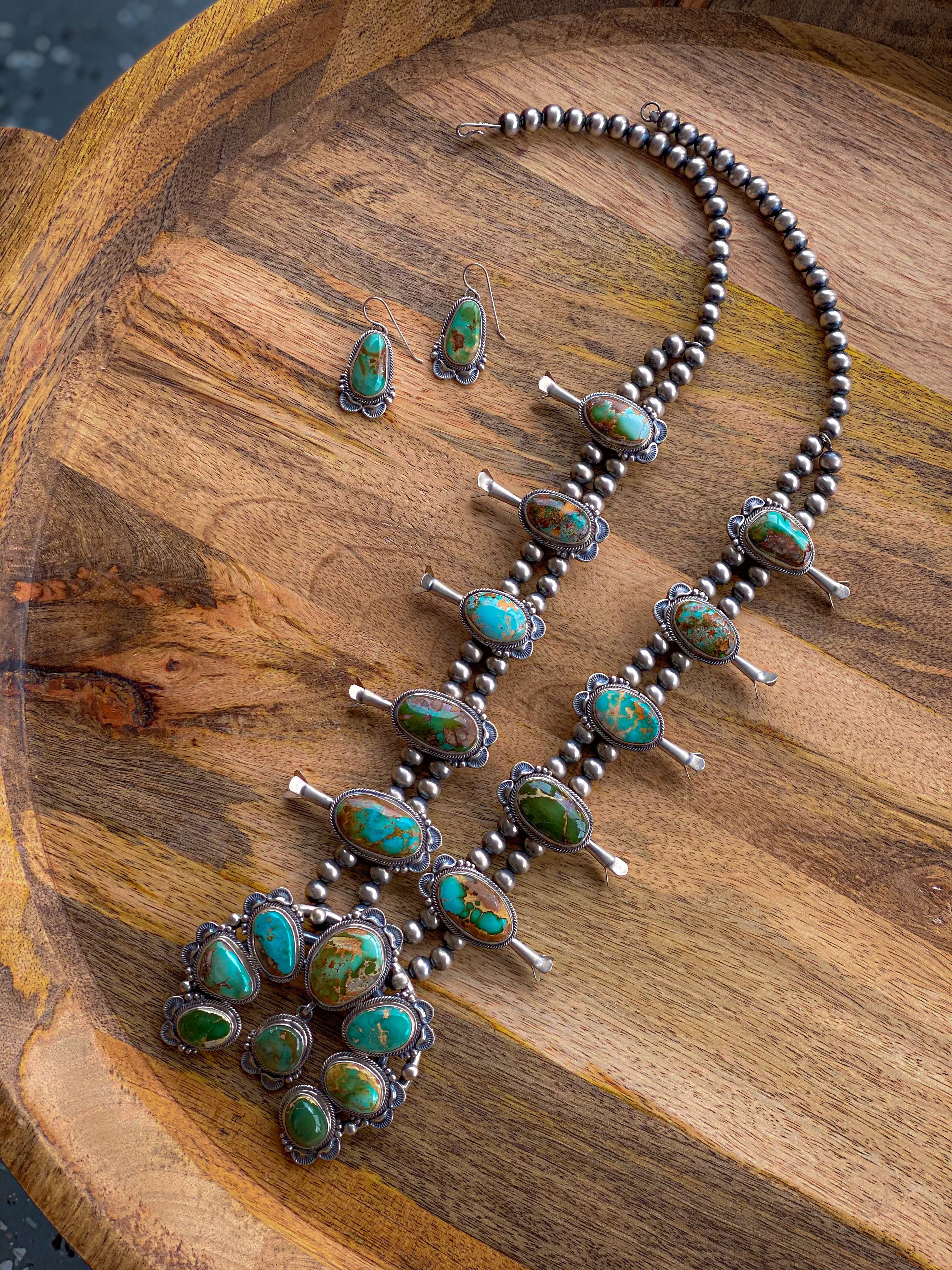 Royston Turquoise Squash Blossom Set