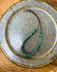 Graduated Turquoise and Heishi Necklace